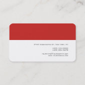 Carte De Visite Coin rond Agent immobilier blanc rouge (Dos)