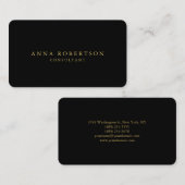 Carte De Visite Coin rond Black Gold Professional tendance (Devant / Derrière)