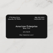 Carte De Visite Coin rond de drapeau américain d'Eagle chauve (Dos)