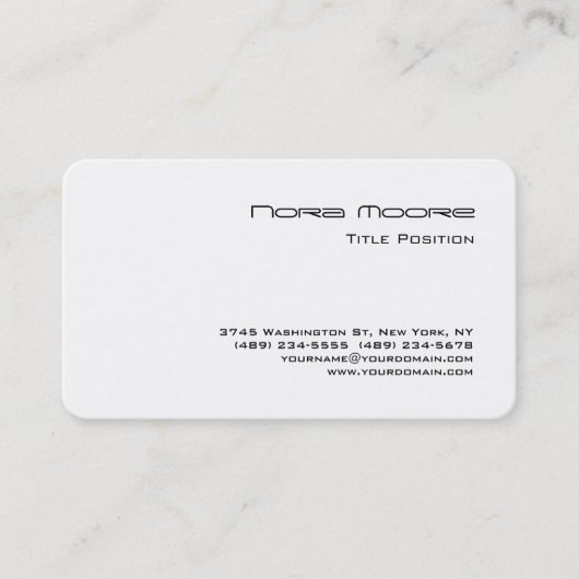 Carte De Visite Coin rond noir blanc professionnel (Devant)