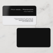 Carte De Visite Coin rond noir gris blanc professionnel moderne (Devant / Derrière)