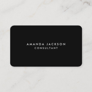 Carte De Visite Coin rond Noir Professionnel tendance