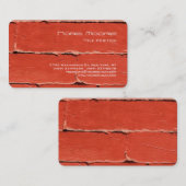 Carte De Visite Coin rond Orange Red Wall Professional (Devant / Derrière)