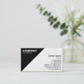 Carte De Visite Coin triangulaire - Effet 3d - noir et blanc (Debout devant)