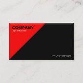Carte De Visite Coin triangulaire - Effet 3d - rouge et noir (Dos)