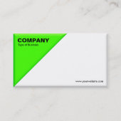 Carte De Visite Coin triangulaire - Effet 3d - Vert et Blanc (Dos)