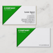 Carte De Visite Coin triangulaire - Effet 3d - Vert et Blanc (Devant / Derrière)