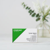 Carte De Visite Coin triangulaire - Effet 3d - Vert et Blanc (Debout devant)