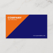Carte De Visite Coin triangulaire orange - bleu foncé (000066) (Dos)