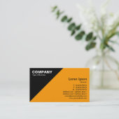 Carte De Visite Coin triangulaire - orange (FF9900) (Debout devant)