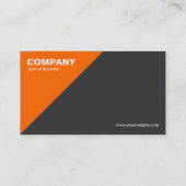 Carte De Visite Coin triangulaire orange - gris foncé (Dos)