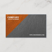 Carte De Visite Coin triangulaire peint par huile - orange et gris (Dos)