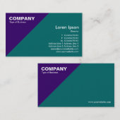 Carte De Visite Coin triangulaire pourpre foncé - Vert (006666) (Devant / Derrière)