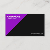 Carte De Visite Coin triangulaire pourpre - Noir (Dos)