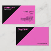 Carte De Visite Coin triangulaire - rose (FF66CC) (Devant / Derrière)