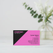 Carte De Visite Coin triangulaire - rose (FF66CC) (Debout devant)