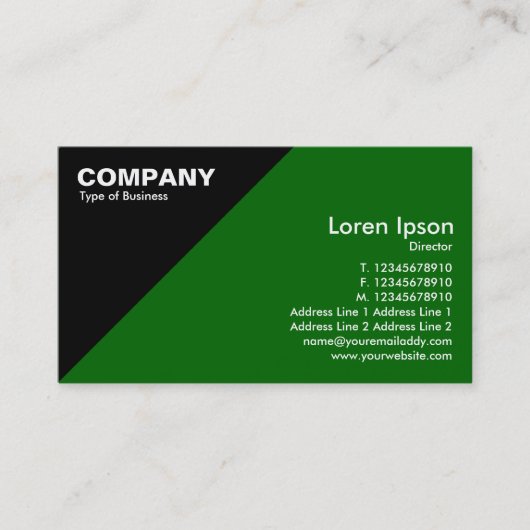 Carte De Visite Coin triangulaire - vert (006600) (Devant)