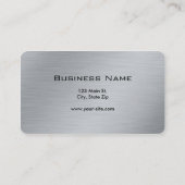 Carte De Visite Coins arrondis d'argent moderne élégant (Dos)