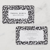 Carte De Visite Coins arrondis Empreinte de léopard Modèle de mode (Devant / Derrière)