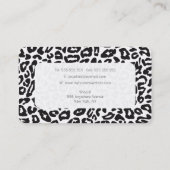 Carte De Visite Coins arrondis Empreinte de léopard Modèle de mode (Dos)