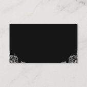 Carte De Visite Coins fantaisie Arrière - plan noir (Dos)