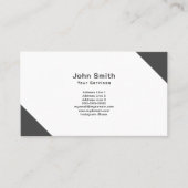 Carte De Visite Coins noirs, minimaliste (Devant)