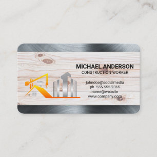 Carte De Visite Col bleu Acier Constructeur Construction