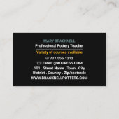 Carte De Visite Col En Céramique, Cours De Poterie, Potters (Dos)