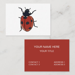 Carte De Visite Coléoptères Insecte Coccinelle Coléoptères