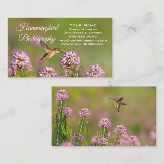 Carte De Visite Colibri (Devant / Derrière)
