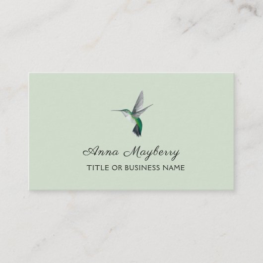 Carte De Visite Colibri (Devant)