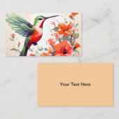 Carte De Visite Colibri (Devant / Derrière)