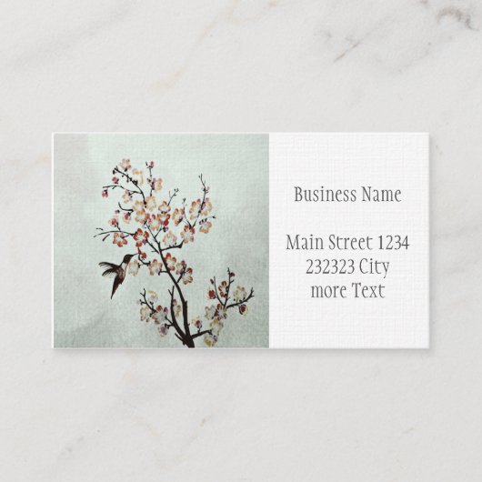 Carte De Visite colibri (Devant)