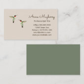 Carte De Visite Colibri à gorge rubis (Devant / Derrière)