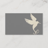 Carte De Visite Colibri à Parties scintillant blanche d'ivoire sur (Dos)