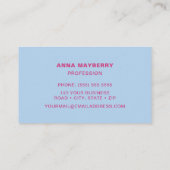 Carte De Visite Colibri bleu (Dos)