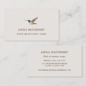 Carte De Visite Colibri d'Anna (Devant / Derrière)