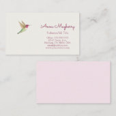 Carte De Visite Colibri d'Anna (Devant / Derrière)