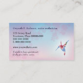 Carte De Visite Colibri dans la beauté de fleurs de cerisier (Dos)