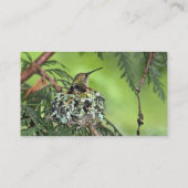 Carte De Visite Colibri de mère sur le nid (Dos)