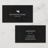 Carte De Visite Colibri Élégant lin foncé (Devant / Derrière)