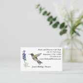 Carte De Visite Colibri et Bluebonnet (Debout devant)