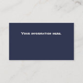 Carte de visite, colibri et fleur de style d'île (Dos)