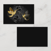 Carte De Visite Colibri noir et or (Devant / Derrière)