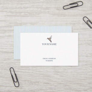 Carte de visite Colibri Rayure Bleue