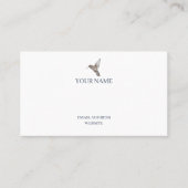 Carte de visite Colibri Rayure Bleue (Devant)