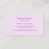 Carte De Visite Colibri rose (Dos)