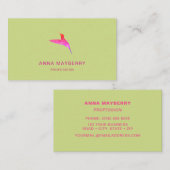 Carte De Visite Colibri vert (Devant / Derrière)