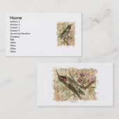 Carte De Visite Colibri vintage (Devant / Derrière)