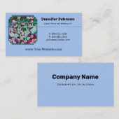 Carte De Visite Colibris et fleurs (Devant / Derrière)